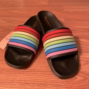 Juicy Couture Rainbow Pride Slide Sandal